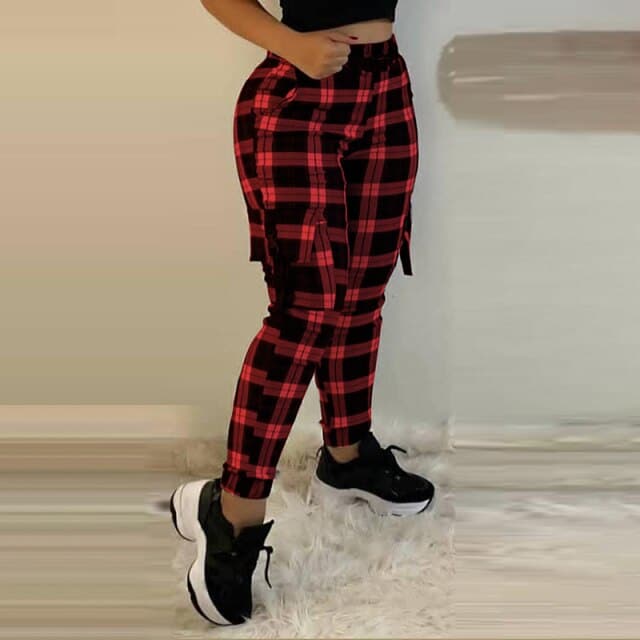 Plaid Print Pants