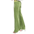 Harajuku Green Velvet Baggy Wideleg Pants