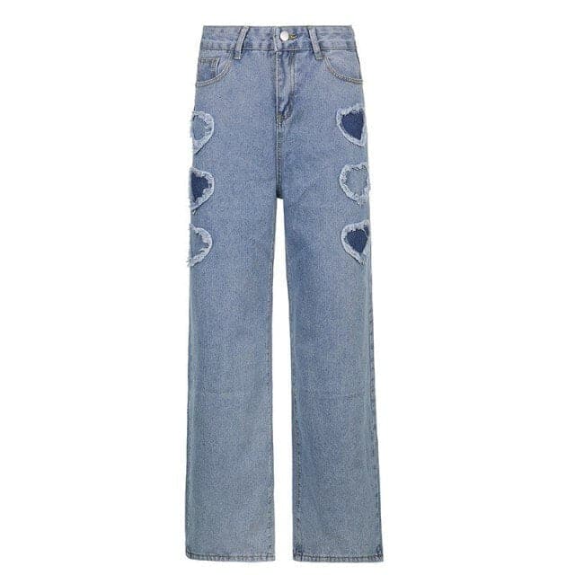 Y2k High Waisted Zip Straight Denim Pants Pure Color Oversized Pants With Pockets