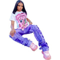 Tie Dye Print Big Pocket Cargo Pants