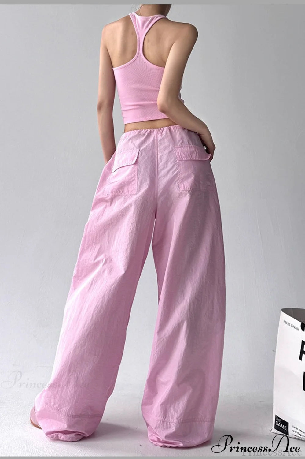 Quick-dry Lightweight Loose Wide-leg Drawstring Pants