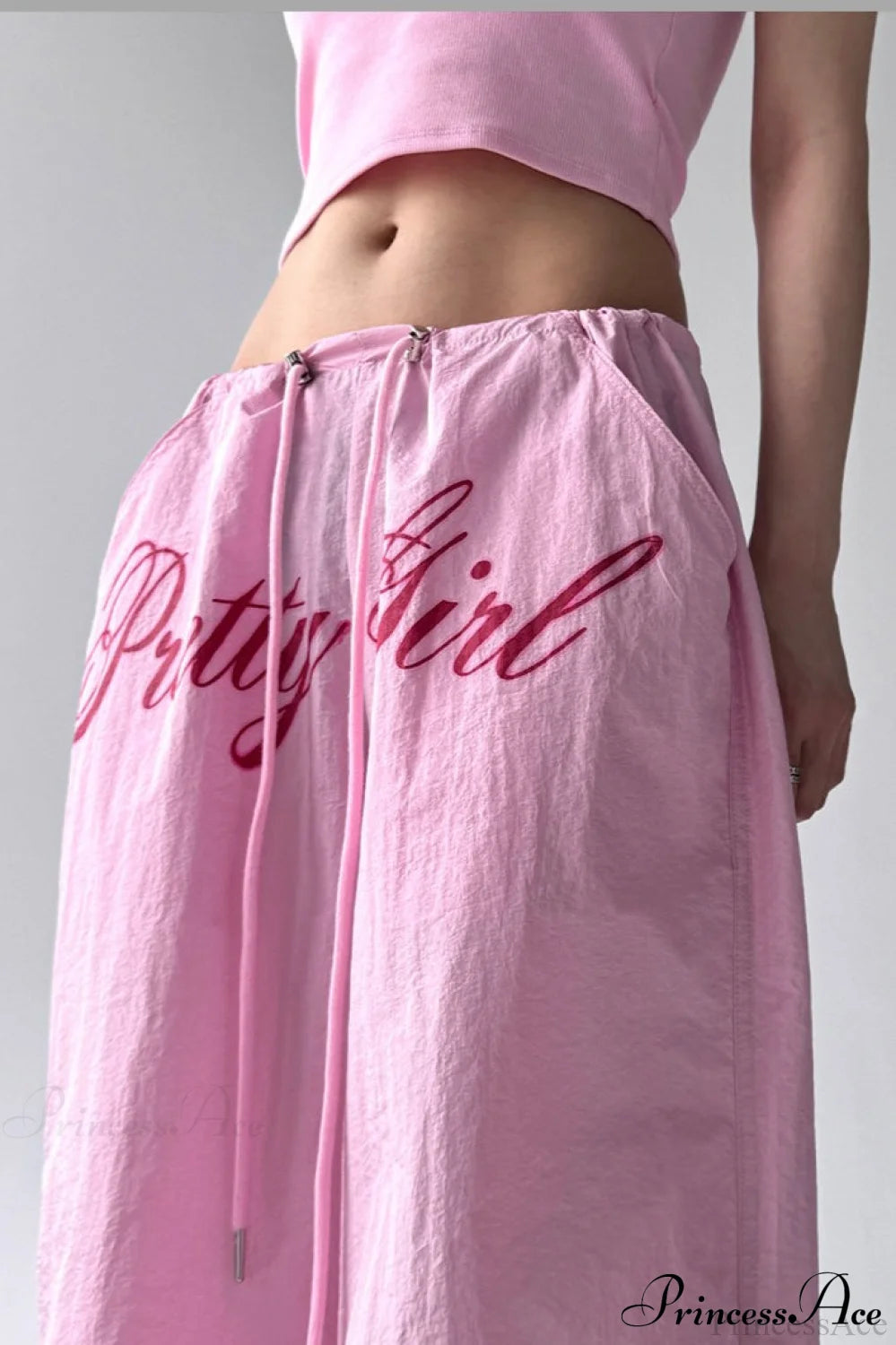 Quick-dry Lightweight Loose Wide-leg Drawstring Pants