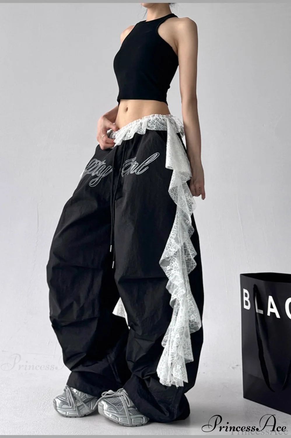 Quick-dry Lightweight Loose Wide-leg Drawstring Pants