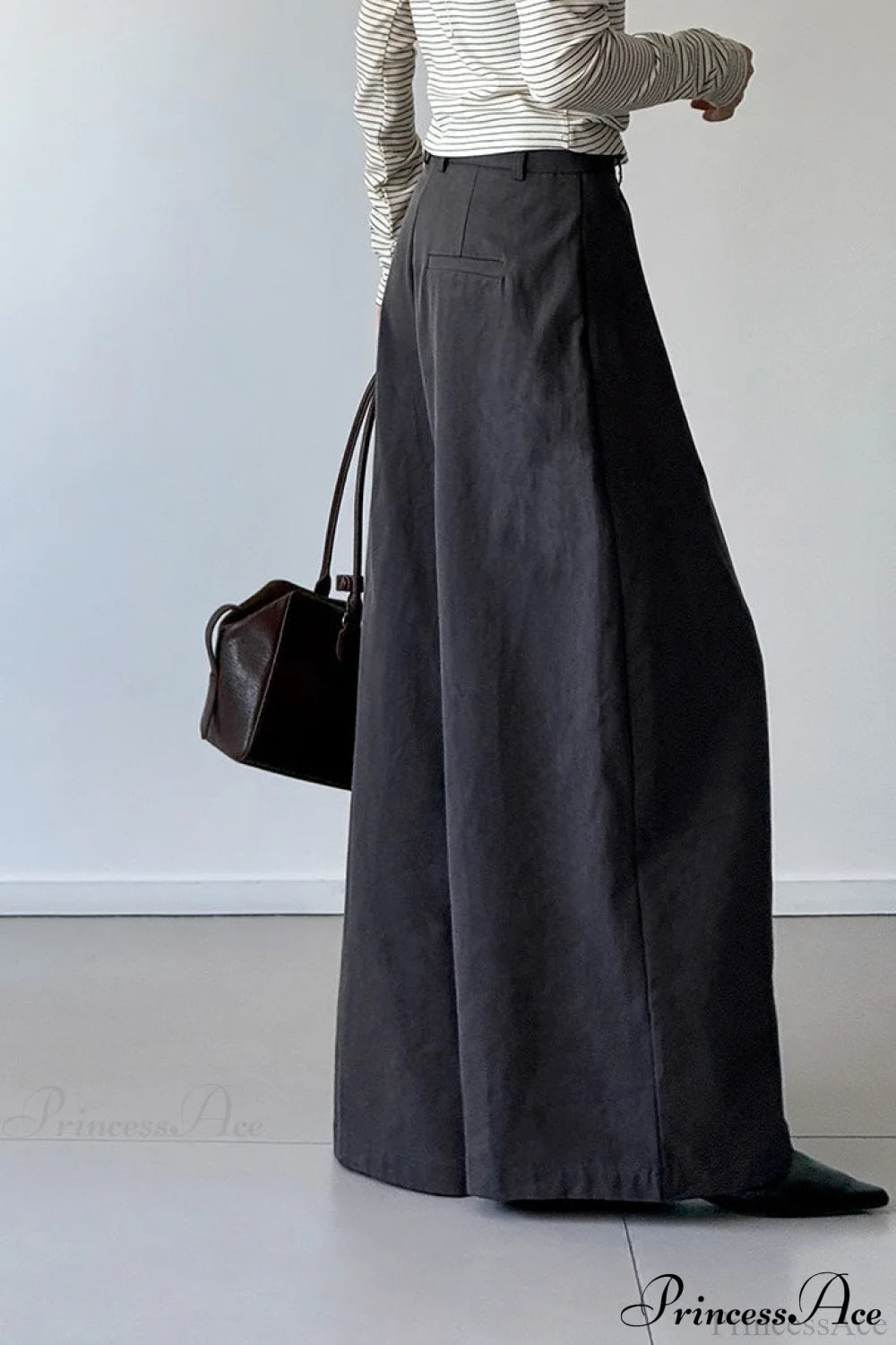 Retro Relaxed High-waisted Wide-leg Pants