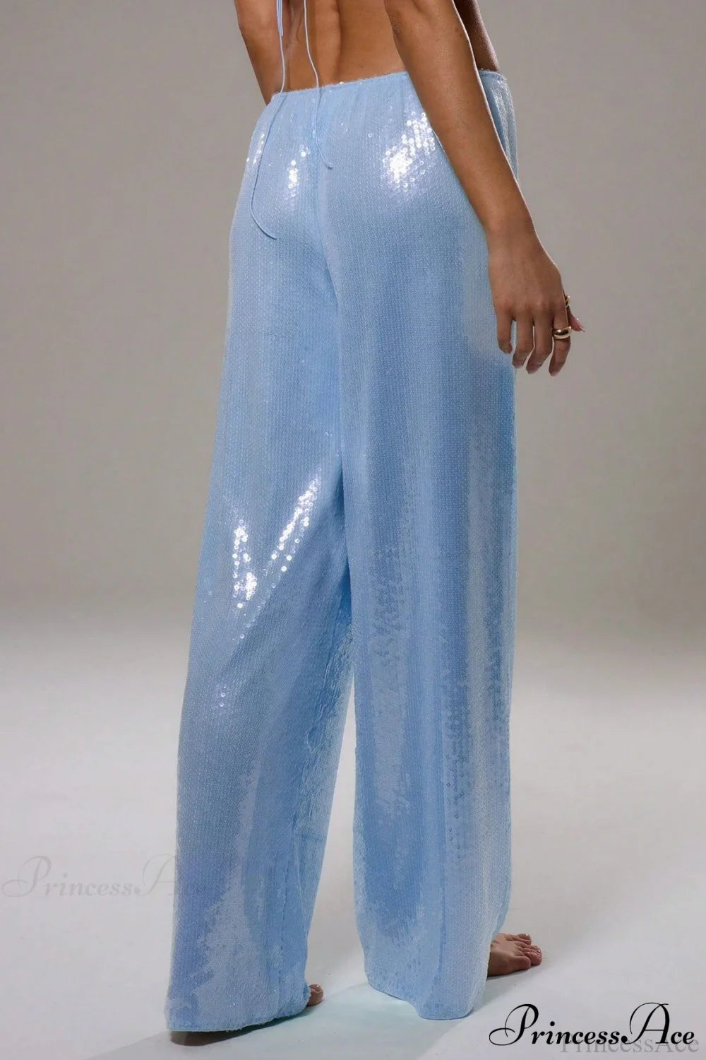 Sequin Loose Wide-leg Pants