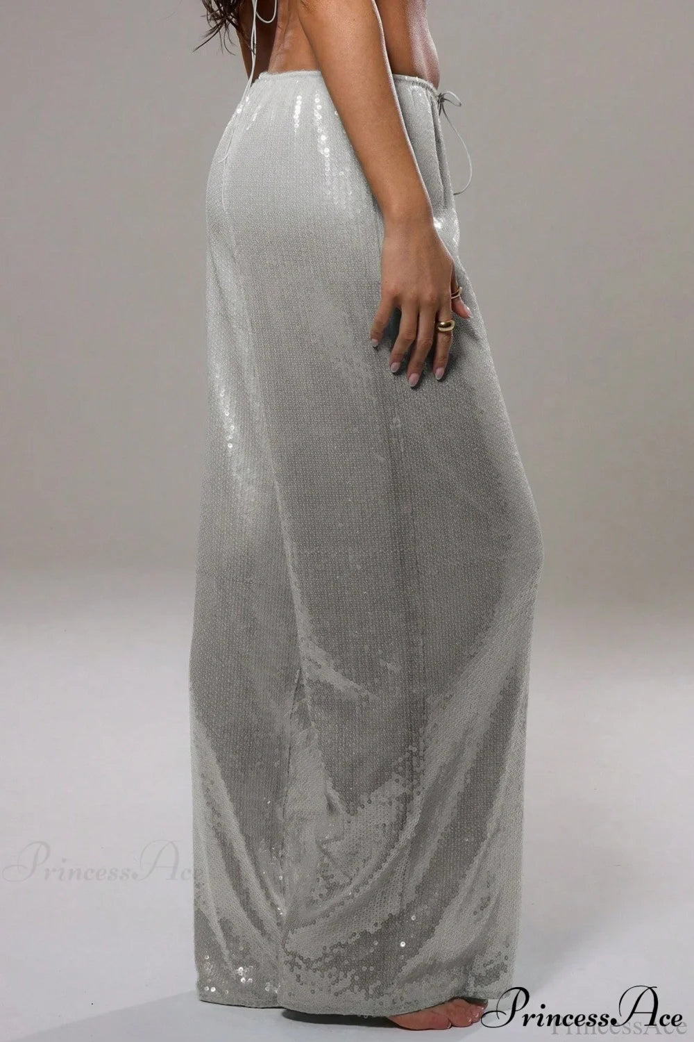 Sequin Loose Wide-leg Pants