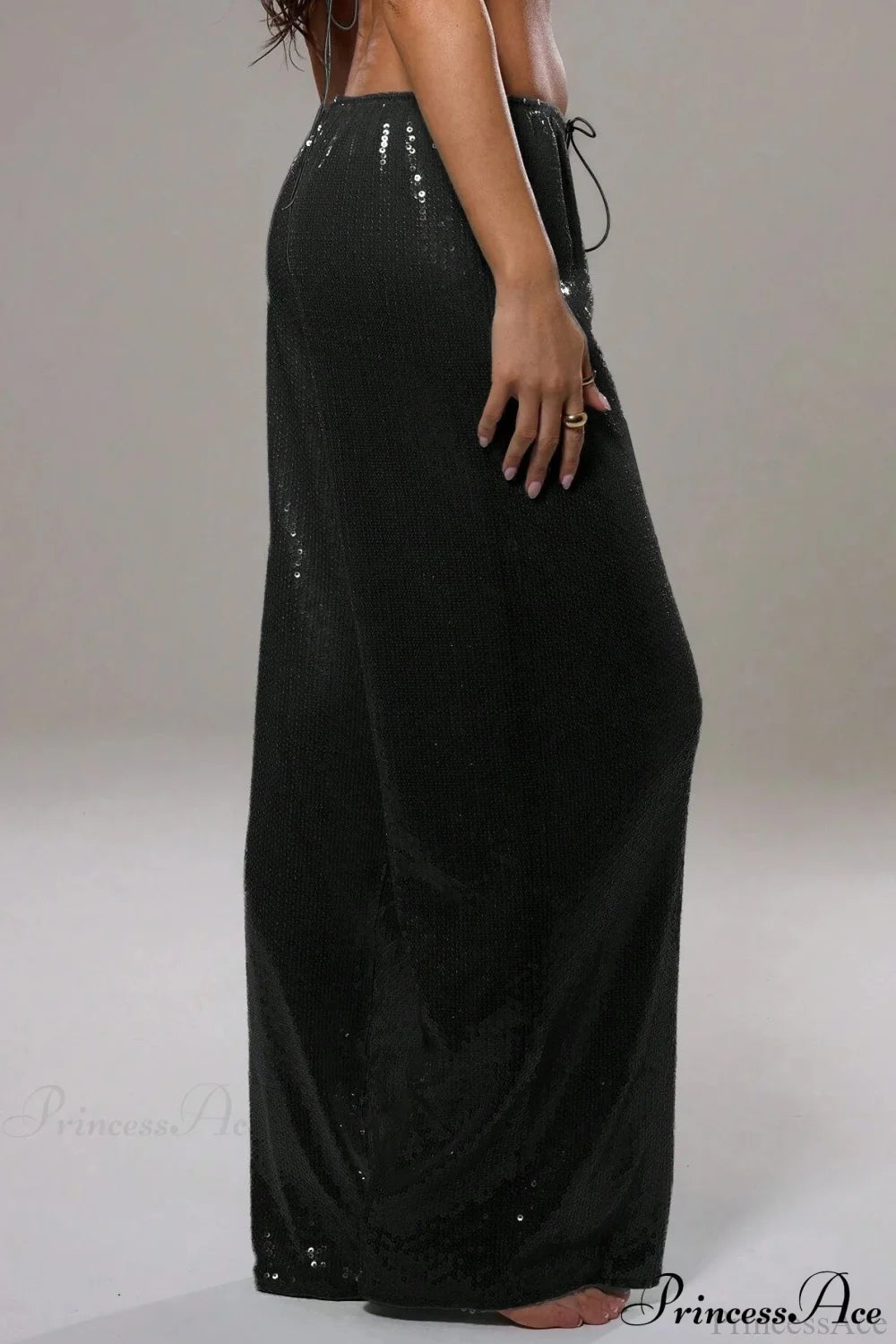 Sequin Loose Wide-leg Pants
