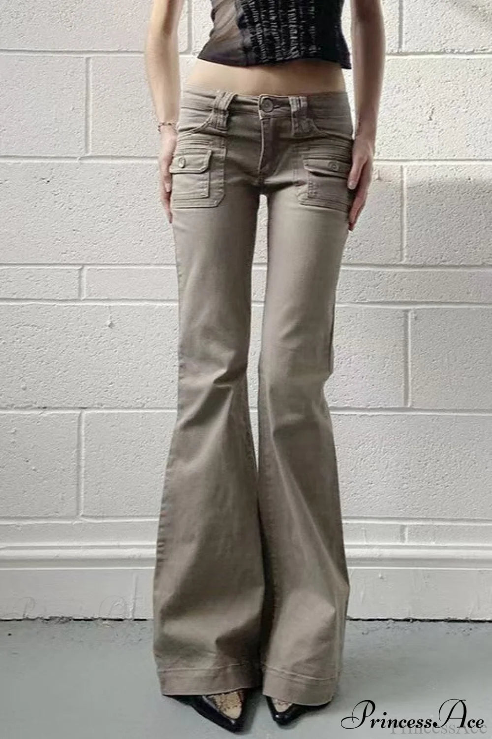 Skinny Low Rise Bootcut Cargo Pants
