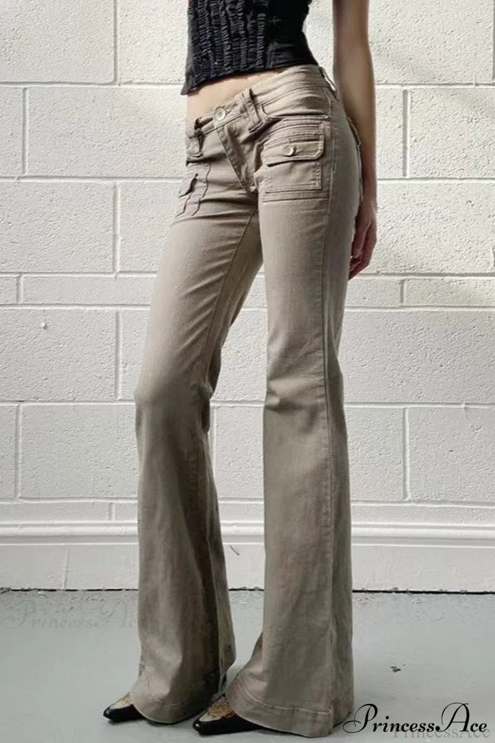 Skinny Low Rise Bootcut Cargo Pants