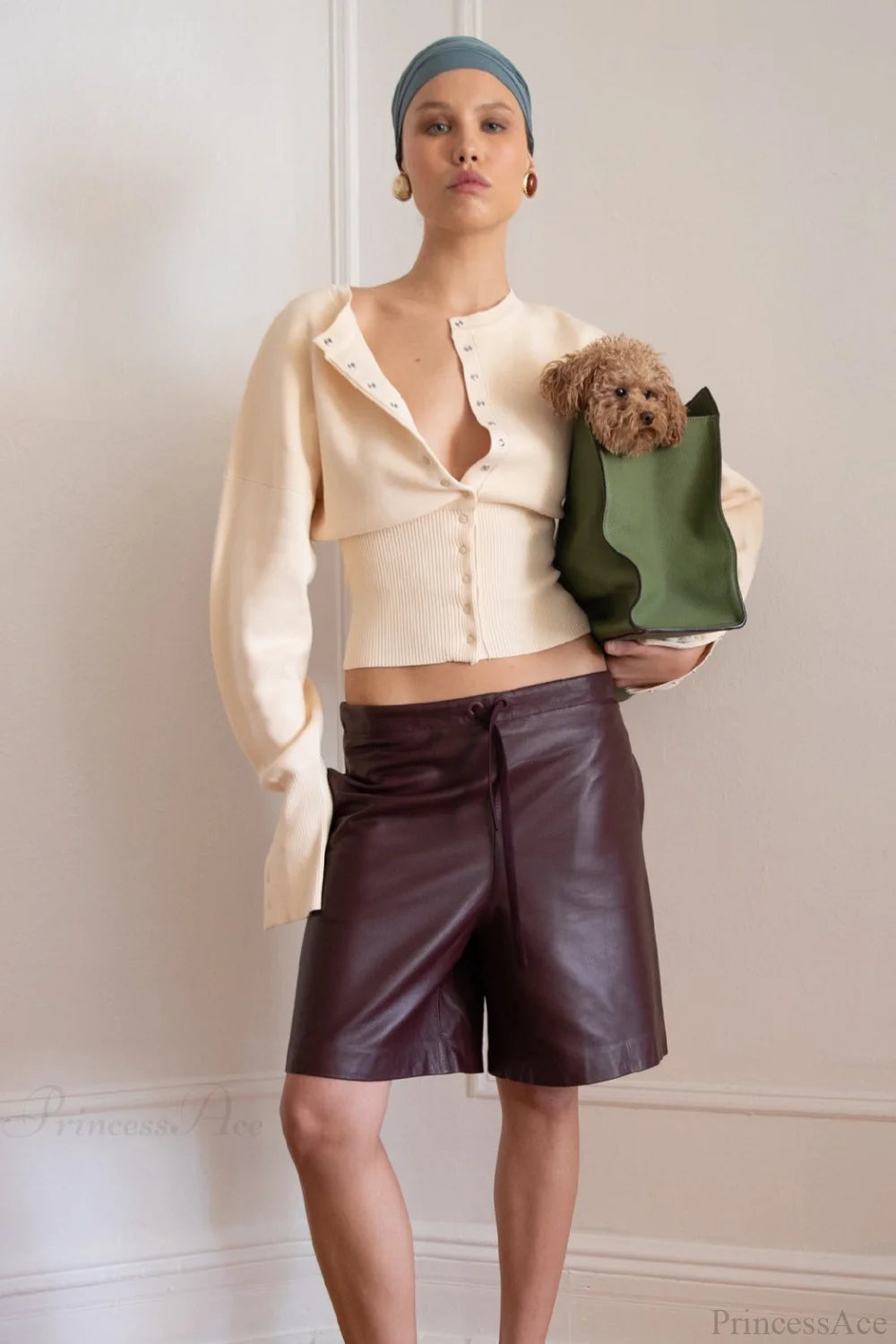 Color Button Long Sleeve Slim Cardigan Sweater