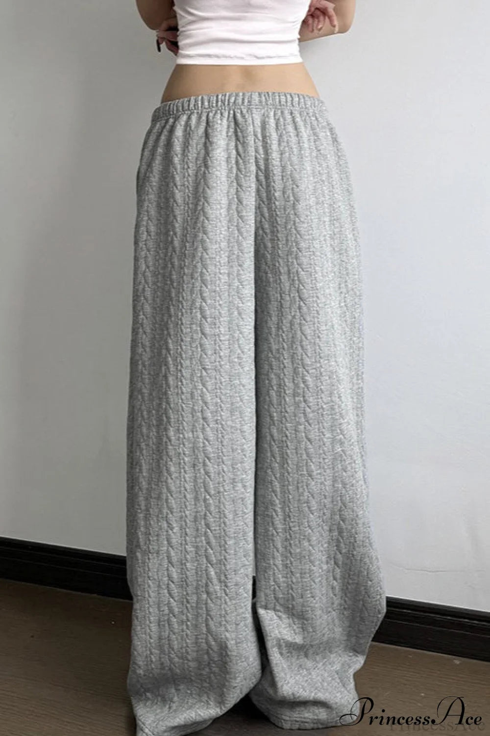Warm Wide Leg Tie Waist Pants