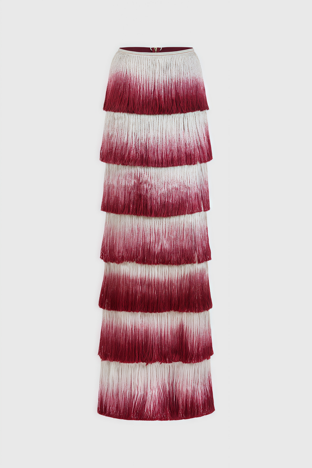 Maded Red Fringe Maxi Dress Set
