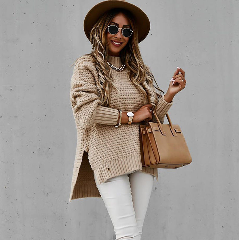 Orinethia – Turtleneck Side-slit Sweater