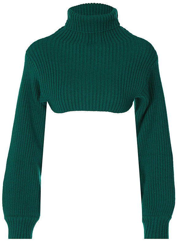 Cropped Long-sleeve Sweater