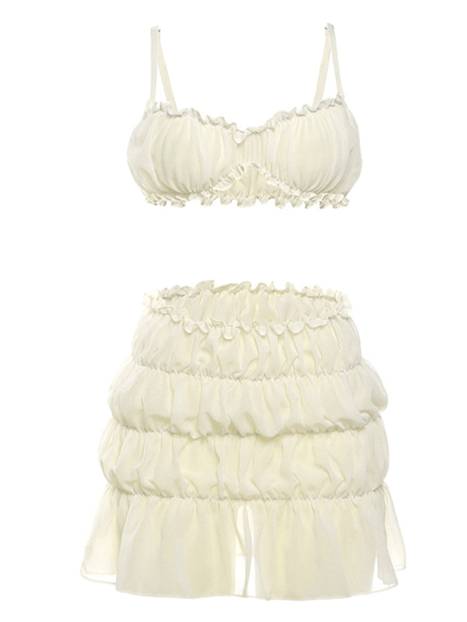 Pleated Skirt Two-piece Set