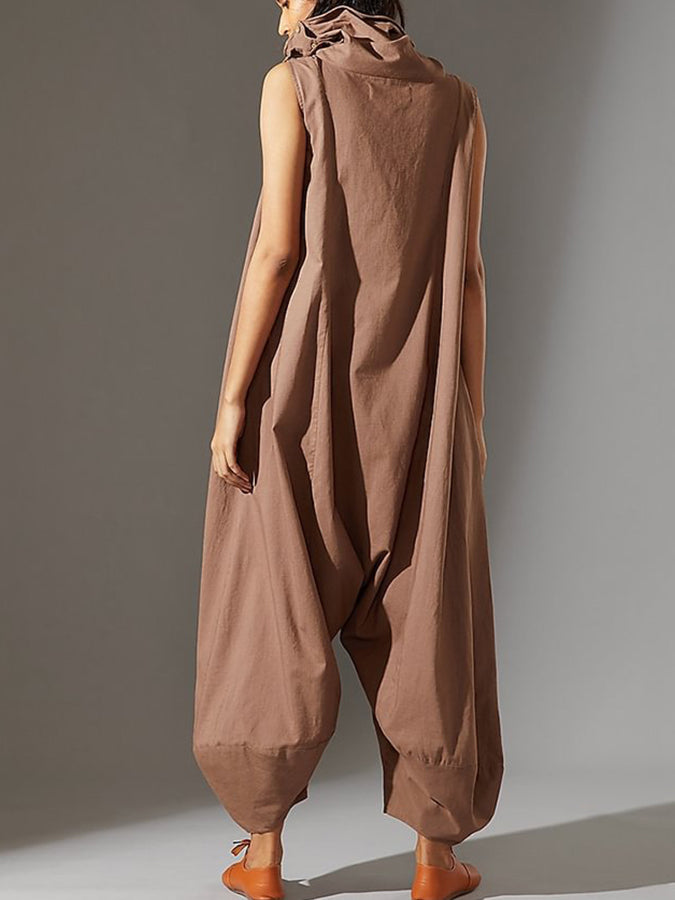 Sleeveless Loose Jumpsuits