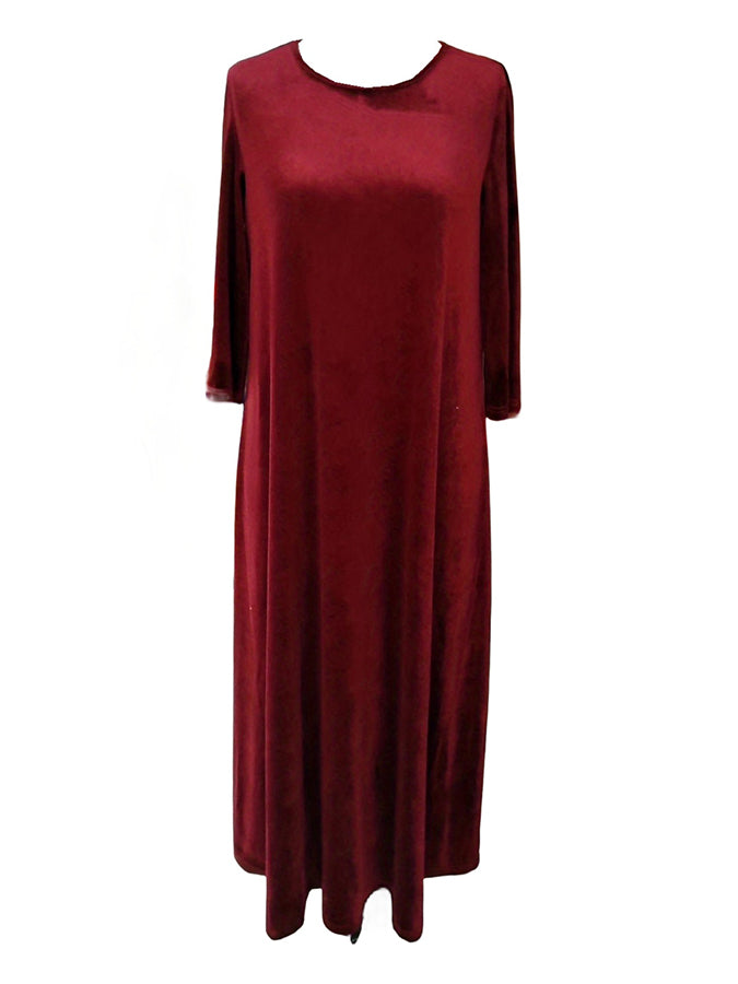 3/4 Sleeveless Round Neck Swing Maxi Dress