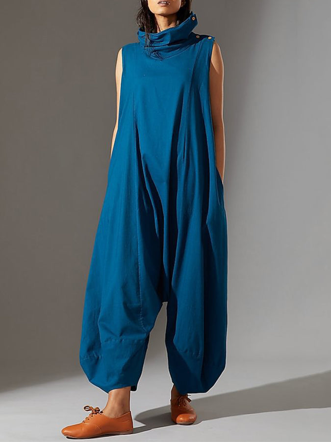 Sleeveless Loose Jumpsuits