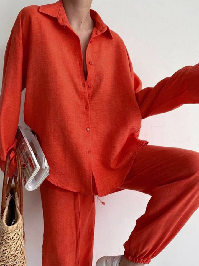 Long Sleeves Shirt and Pants Sets