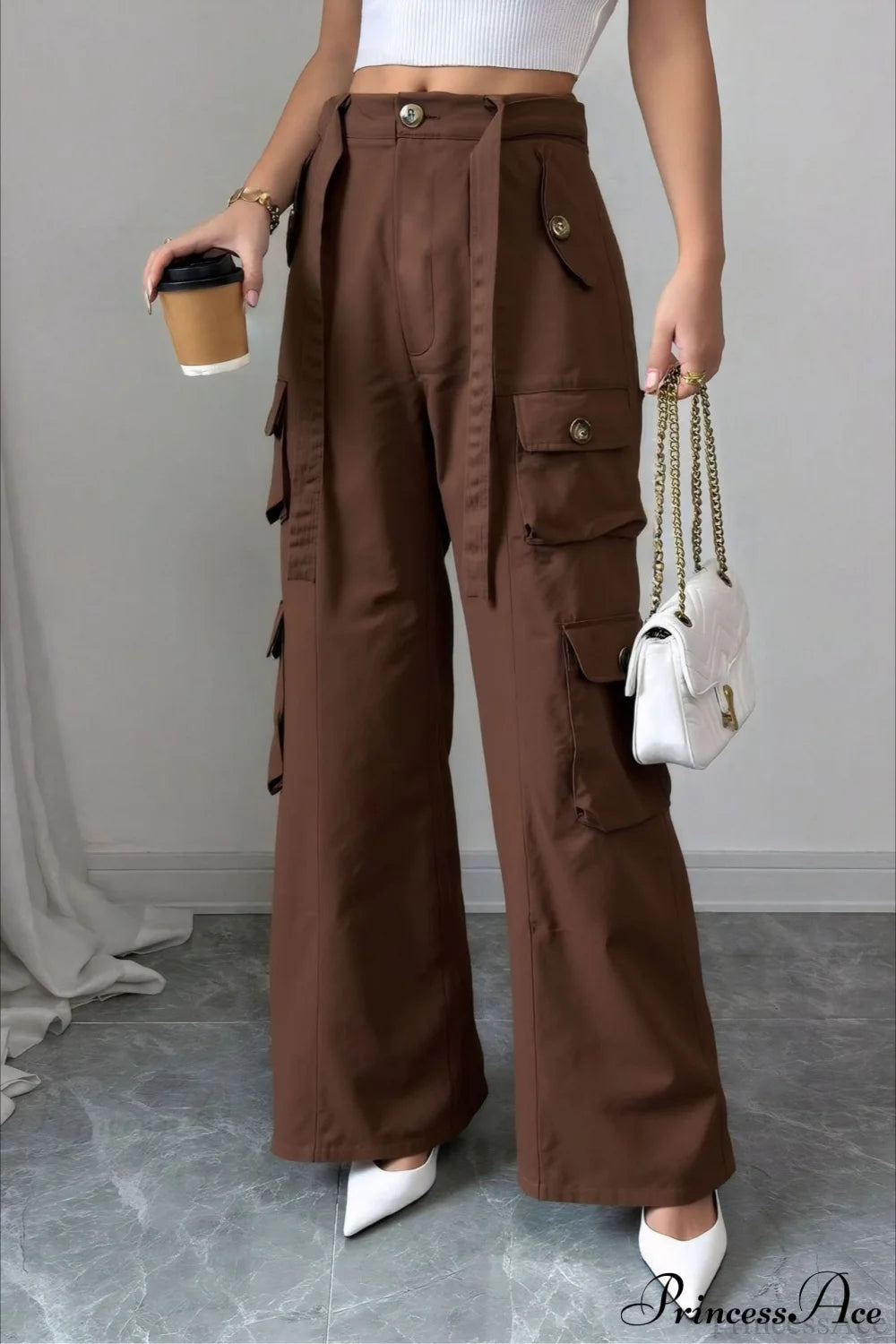 Denim Multi-pocket Cargo Pants