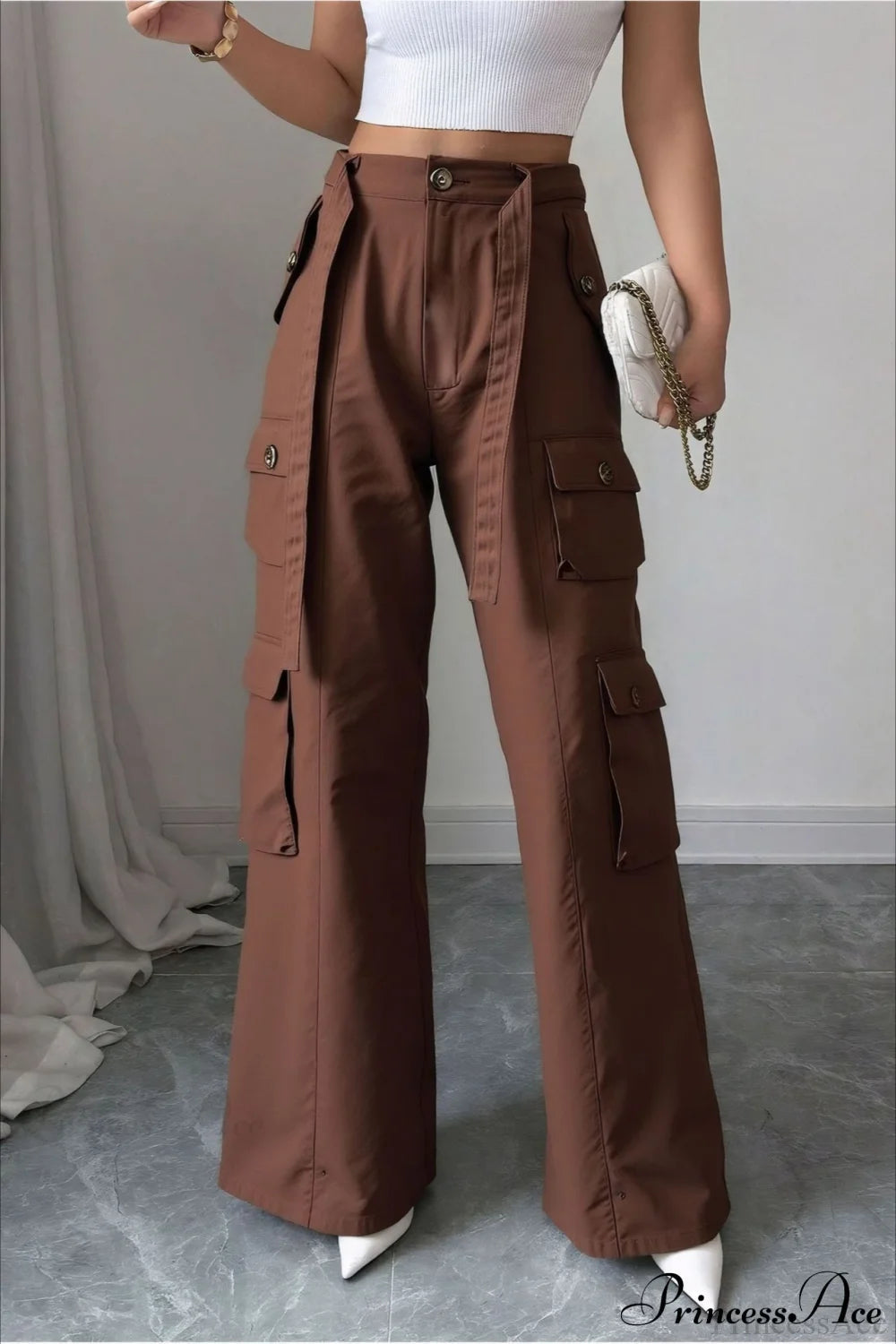 Denim Multi-pocket Cargo Pants