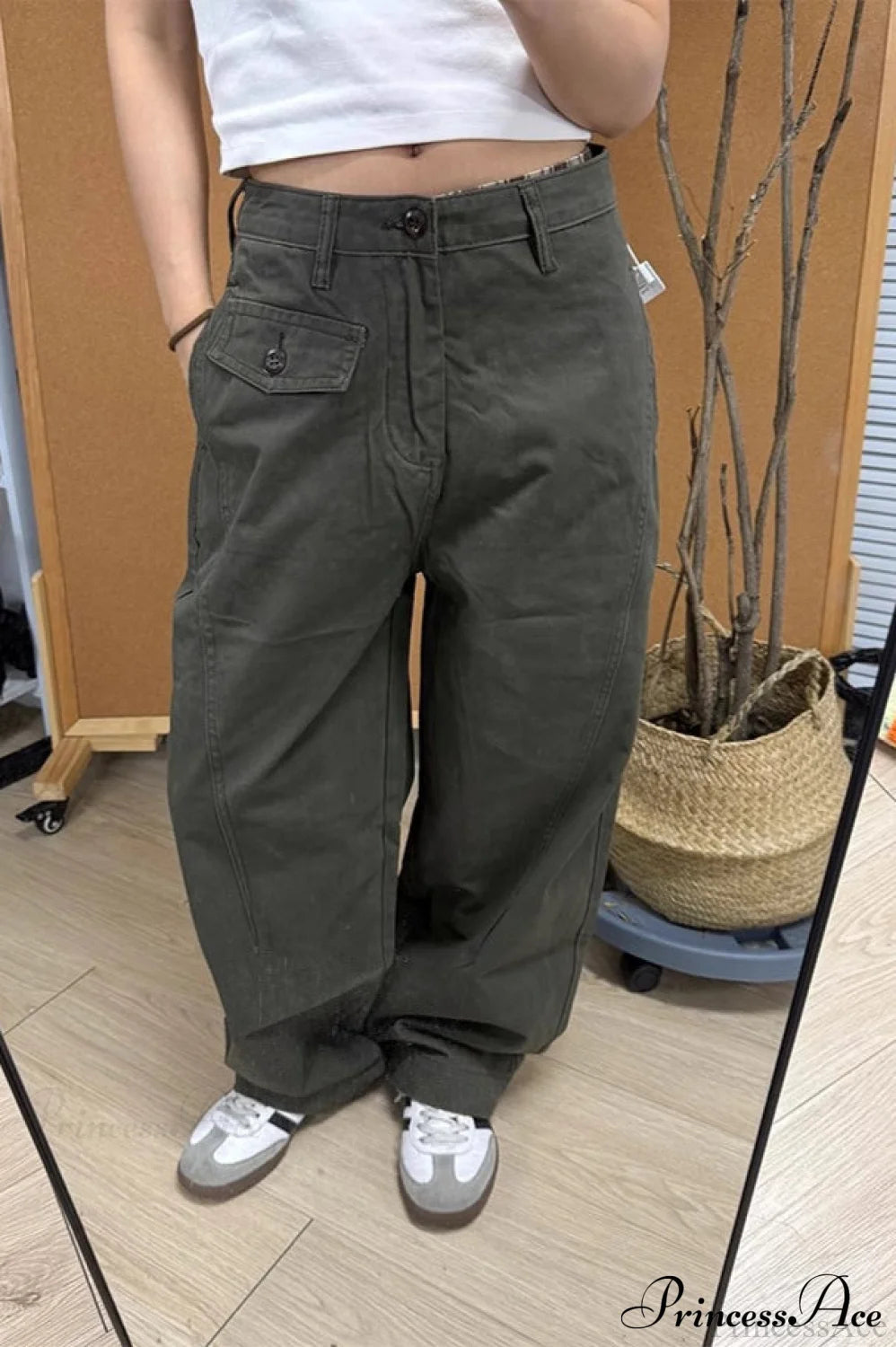 Draped Cuffed Cargo Pants