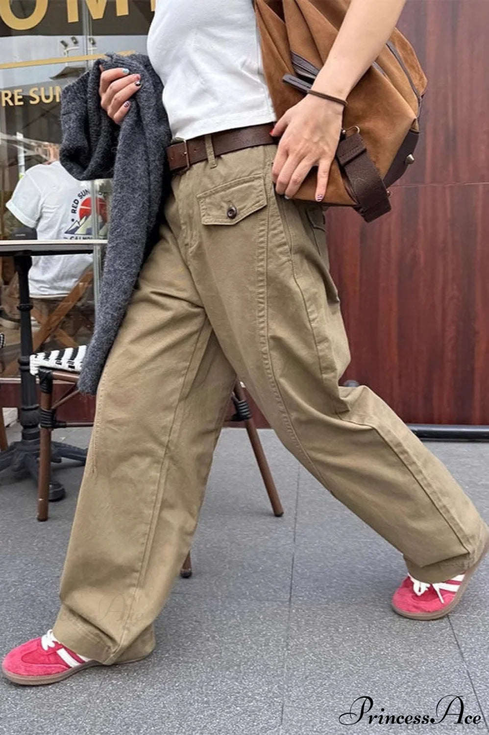 Draped Cuffed Cargo Pants