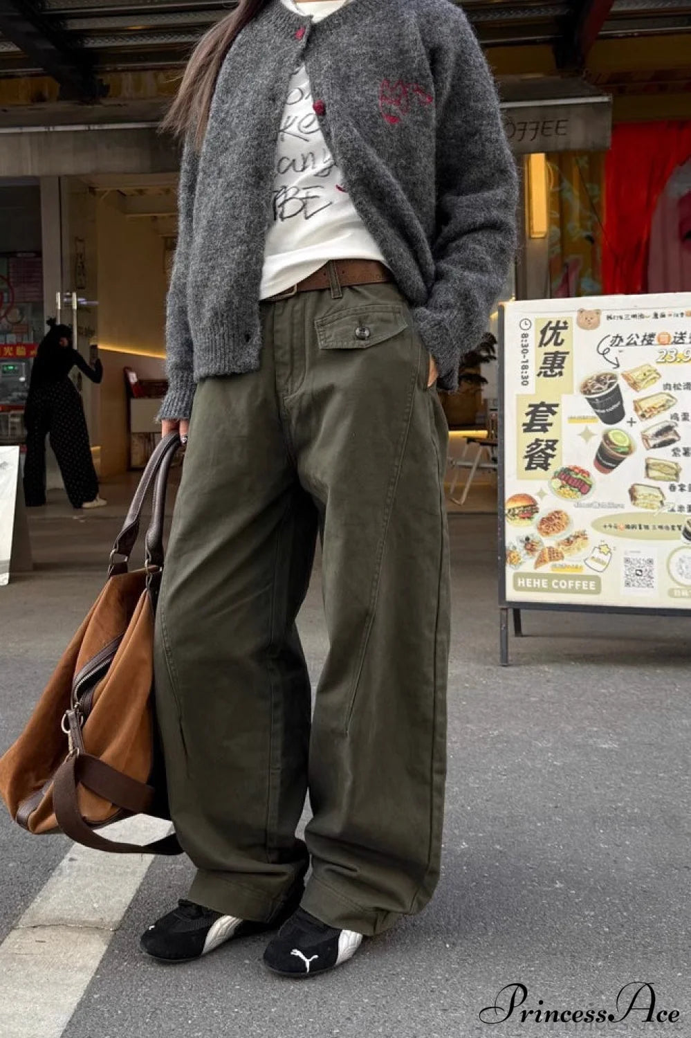 Draped Cuffed Cargo Pants