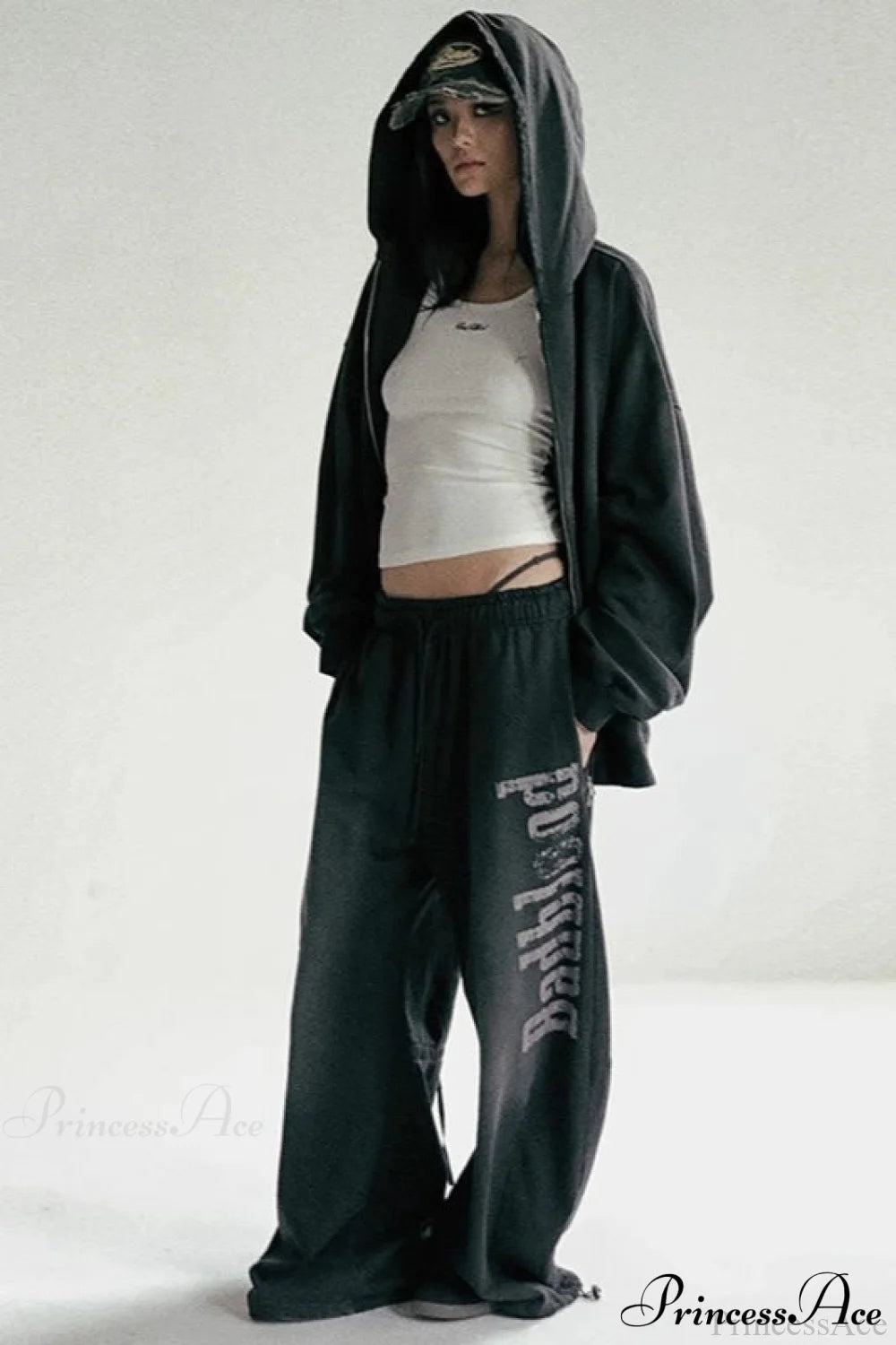 Washed Loose Wide-leg Pants