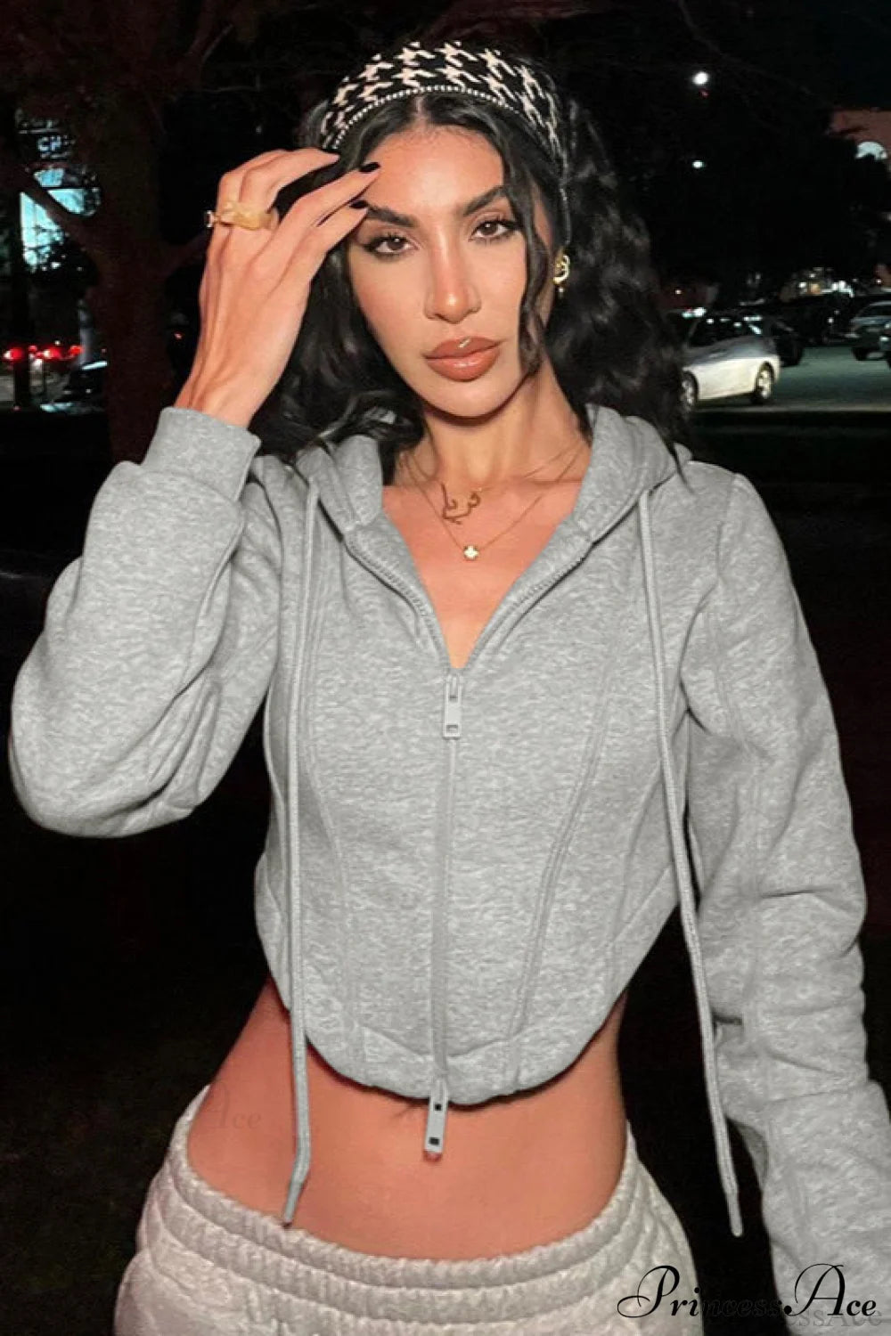 Zip Short Cardigan Hoodie